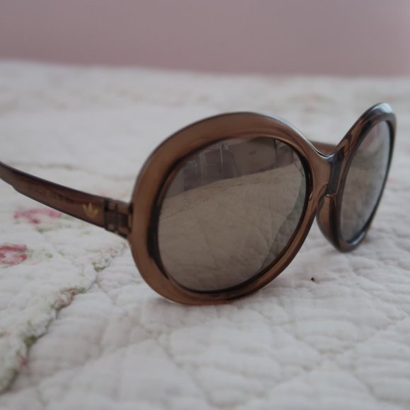 Authentic Adidas Sunglasses - Reflective Oval/Round Frame Brown Sunglasses